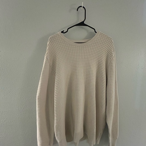 Vintage Cream Waffle Knit Sweater - Picture 1 of 3
